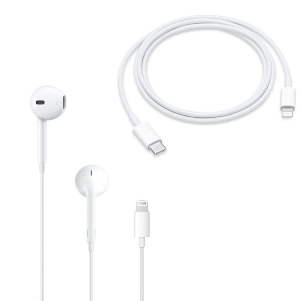 Apple Lightning Connector Charger and Earbuds Bundle